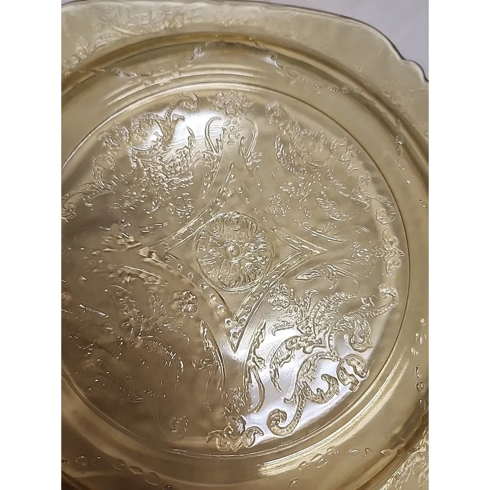 Single Federal Clear Yellow Madrid Depression Glass‎ Art 9